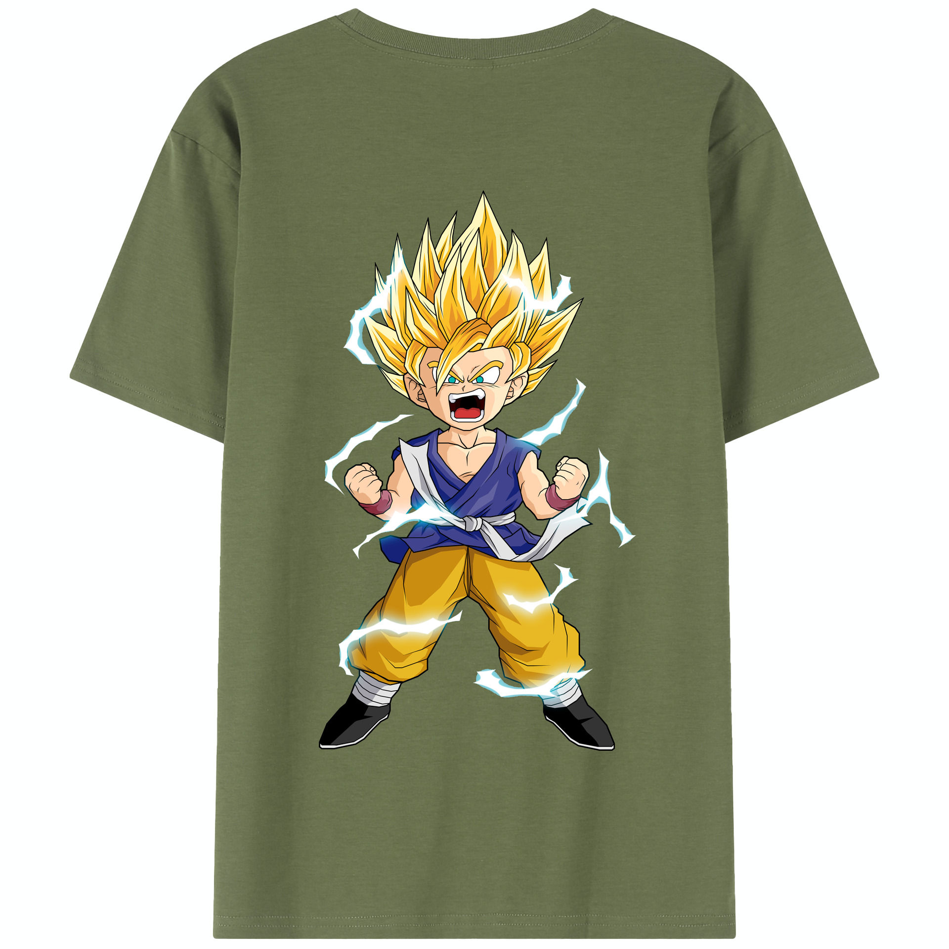 （画像用） ドラゴンボール 孫 悟飯（そんごはん）DRAGON BALL Son Gohan 綿100％半袖Tシャツ（背面プリント）
